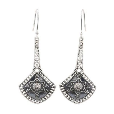 Alternate image for Indian Style Sterling Silver Dangle Earrings Jaipur Pendulum