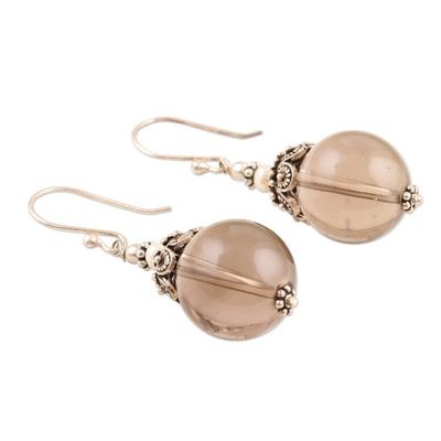 Alternate image for Smoky Quartz and Cultured Freshwater Pearl Dangle Earrings Winter Evening