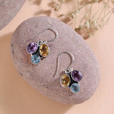 Primary image for Polished Seven-Carat Multi-Gemstone Dangle Earrings Divine Essences
