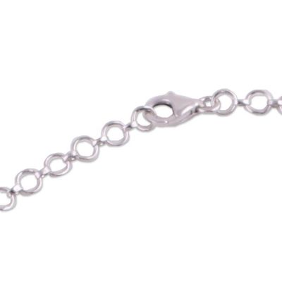 Alternate image for Rhodium Plated Smoky Quartz Pendant Necklace from India Rich Sparkle