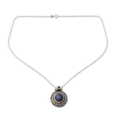 Alternate image for Handcrafted Mughal Style Labradorite and Amethyst Necklace Aurangabad Princess