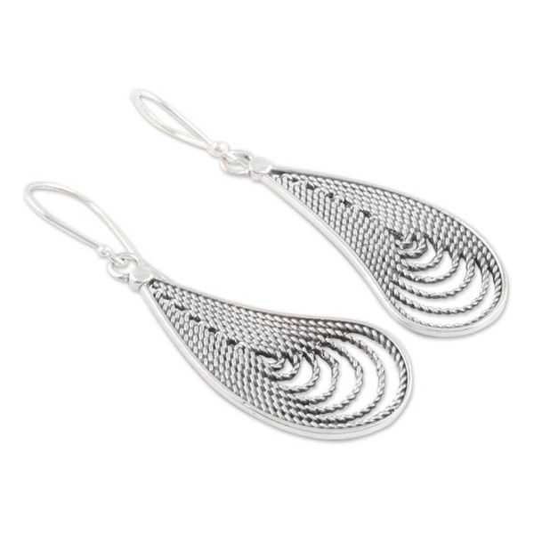 Alternate image for Sterling Silver Filigree Dangle Earrings Endless Tears