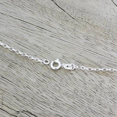 Alternate image for Rainbow Moonstone and Sterling Silver Necklace from India Misty Ropes