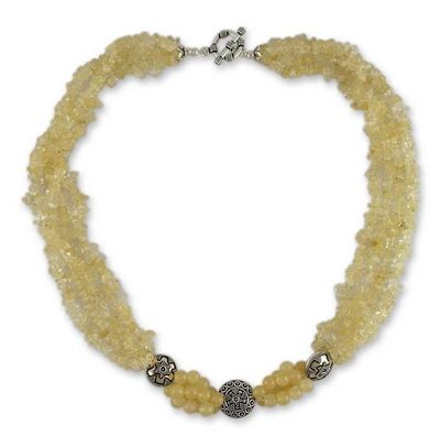 Alternate image for Citrine beaded necklace Extravagant