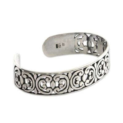 Alternate image for Artisan Crafted Sterling Silver Cuff Bracelet Indonesian Lace