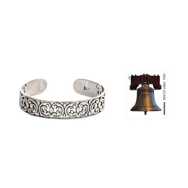 Alternate image for Artisan Crafted Sterling Silver Cuff Bracelet Indonesian Lace