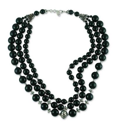 Alternate image for Onyx strand necklace Midnight River
