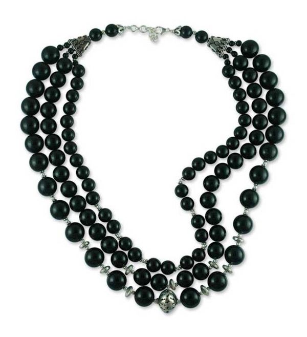 Alternate image for Onyx strand necklace Midnight River