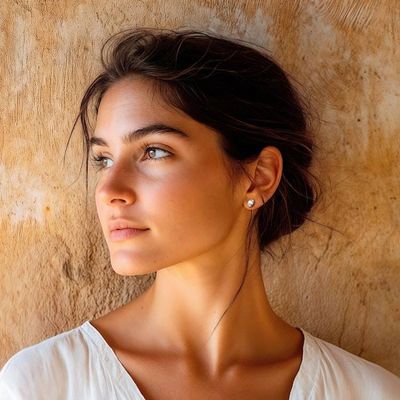 Alternate image for Artisan-Made 2-Pair Blue Topaz and Garnet Stud Earring Set Idyllic Duo
