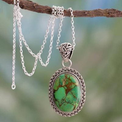 Primary image for Composite Turquoise Jewelry in a Sterling Silver Necklace Mythic Sky
