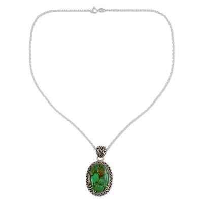 Alternate image for Composite Turquoise Jewelry in a Sterling Silver Necklace Mythic Sky