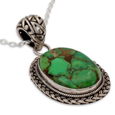 Alternate image for Composite Turquoise Jewelry in a Sterling Silver Necklace Mythic Sky