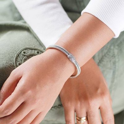 Alternate image for Indonesian Sterling Silver Cuff with Four Gemstones Sukawati Glamour