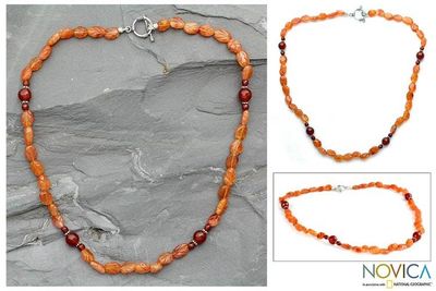 Primary image for Carnelian strand necklace Rajasthan Summer