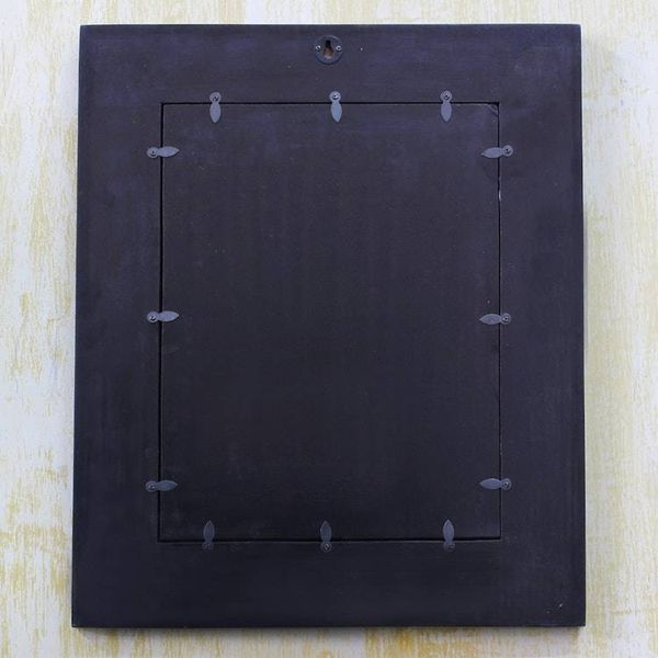 Alternate image for Artisan Crafted Mosaic Tile Wall Mirror from India  Green Sunflower Magic