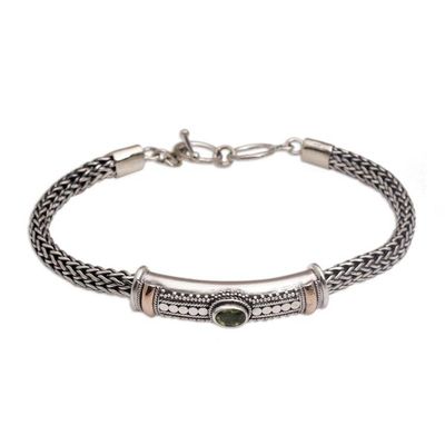 Alternate image for Gold Accent 925 Silver Peridot Pendant Bracelet from Bali Center of Hope