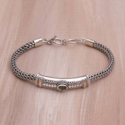 Alternate image for Gold Accent 925 Silver Peridot Pendant Bracelet from Bali Center of Hope