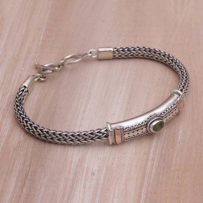 Alternate image for Gold Accent 925 Silver Peridot Pendant Bracelet from Bali Center of Hope