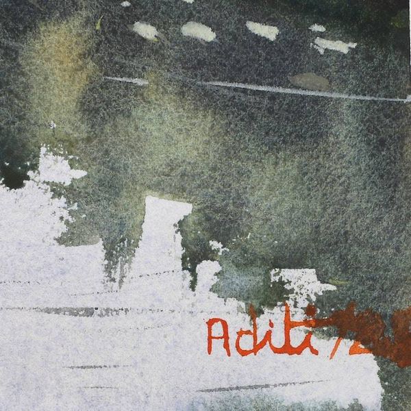 Alternate image for Impressionist Watercolor Landscape on Handmade Paper Norwester