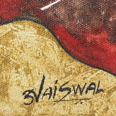 Alternate image for Acrylic Portrait Painting on Canvas Greedy