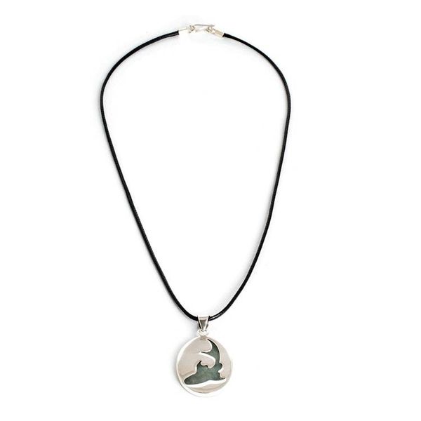 Alternate image for Light Green Jade Shark Pendant Necklace Made in Guatemala Spirited Force