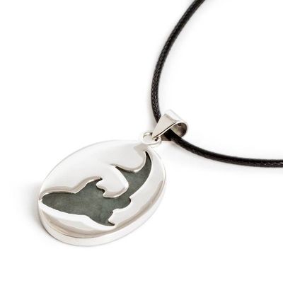 Alternate image for Light Green Jade Shark Pendant Necklace Made in Guatemala Spirited Force