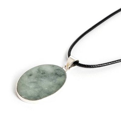 Alternate image for Light Green Jade Shark Pendant Necklace Made in Guatemala Spirited Force