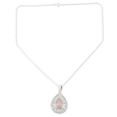 Alternate image for Ornate Rhodochrosite Pendant Necklace Paean