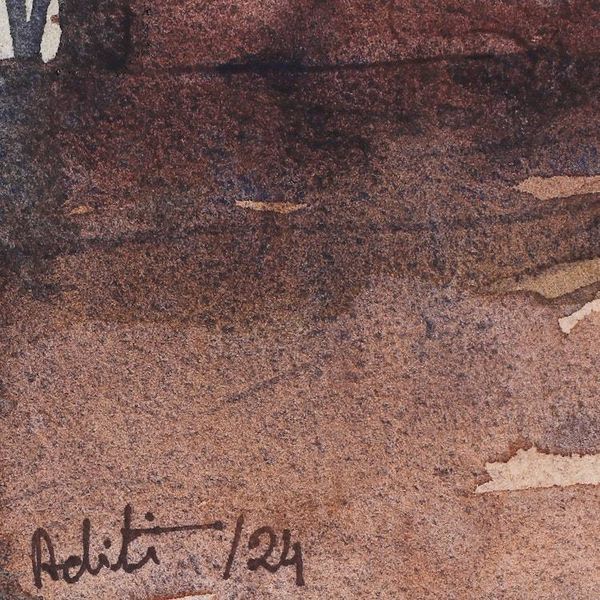 Alternate image for Impressionist Warm Watercolor Painting of a Rural House Whispers of the Village