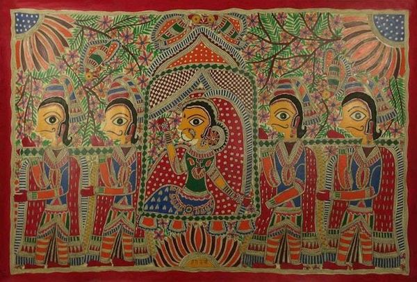 Alternate image for Natural Dyes on Handmade Paper Madhubani Painting Wedding Procession