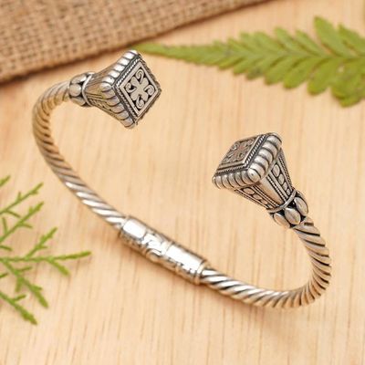 Alternate image for Balinese Sterling Silver Cuff Bracelet Heavens Gate