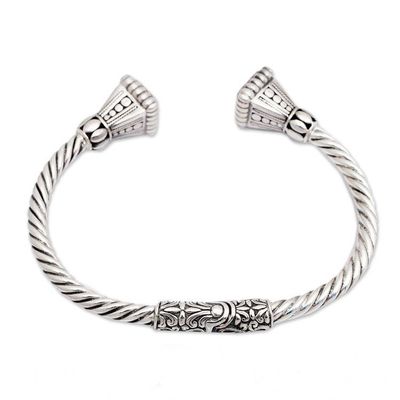Alternate image for Balinese Sterling Silver Cuff Bracelet Heavens Gate