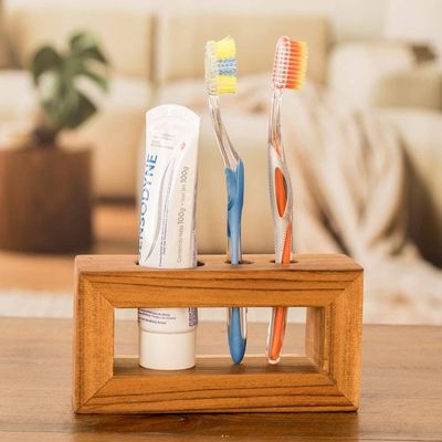 Primary image for Handmade Minimalist Modern Teak Wood Toothbrush Holder Minimalist Plan