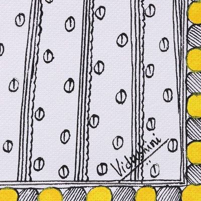 Alternate image for Signed Madhubani Painting of Buddha from India Buddha at Peace