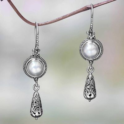 Alternate image for Artisan Crafted Cultured Pearl Dangle Earrings Summer Serenity