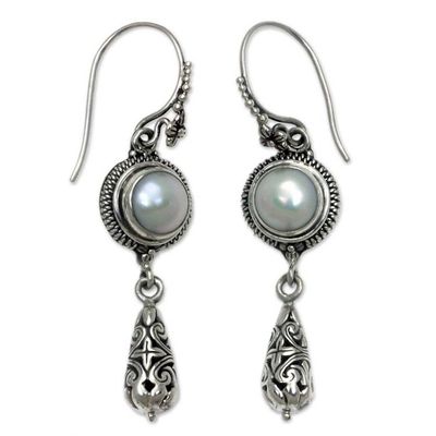 Alternate image for Artisan Crafted Cultured Pearl Dangle Earrings Summer Serenity