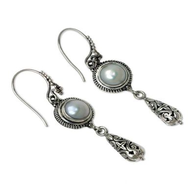 Alternate image for Artisan Crafted Cultured Pearl Dangle Earrings Summer Serenity