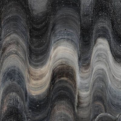 Alternate image for Wavy Abstract Acrylic Painting on Canvas Waves