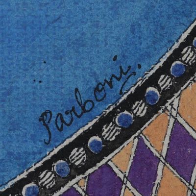 Alternate image for Underwater Madhubani Painting on Handmade Paper Underwater Beauty