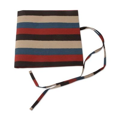 Alternate image for Multicolor Striped 100 Cotton Roll Pencil Case from India Chic Ideas