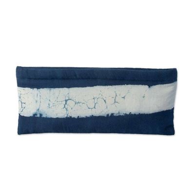 Alternate image for Striped Blue White Cotton Pencil Eyeglass Case 2-Piece Set Indigo Functionality