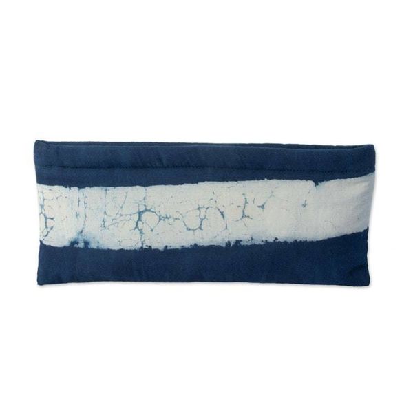 Alternate image for Striped Blue White Cotton Pencil Eyeglass Case 2-Piece Set Indigo Functionality