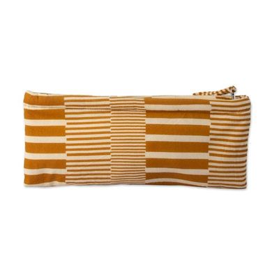 Alternate image for Cotton Pencil Eyeglass Case 2-Piece Set with Striped Design Yellow and Jolly Functionality