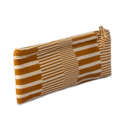 Alternate image for Cotton Pencil Eyeglass Case 2-Piece Set with Striped Design Yellow and Jolly Functionality