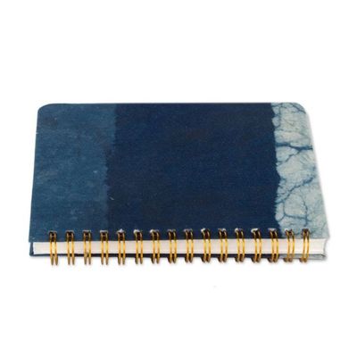 Alternate image for Cotton Toiletry Case and Journal 2-Piece Set with Stripes Indigo Wanderer