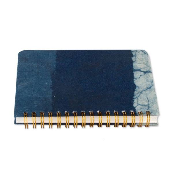 Alternate image for Cotton Toiletry Case and Journal 2-Piece Set with Stripes Indigo Wanderer
