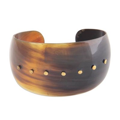 Alternate image for Indonesian Modern Horn Cuff Bracelet Evening Horizon