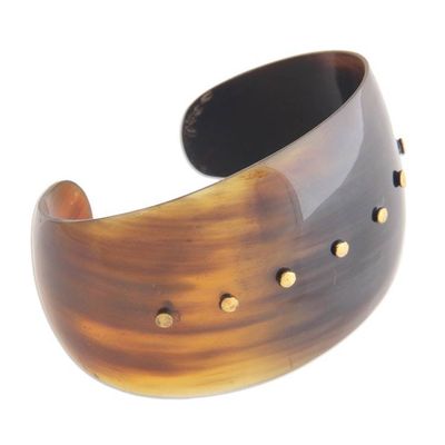 Alternate image for Indonesian Modern Horn Cuff Bracelet Evening Horizon