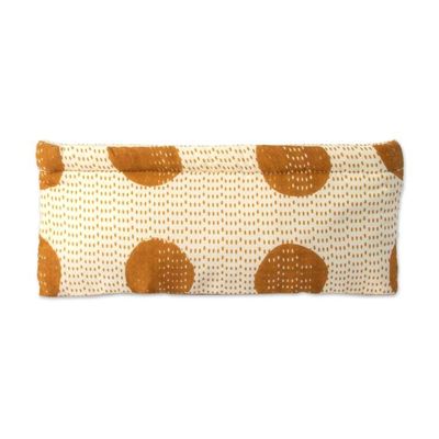 Alternate image for Dotted Ochre Ivory 2-Piece Cotton Pencil Eyeglass Case Set Ochre Dot Functionality