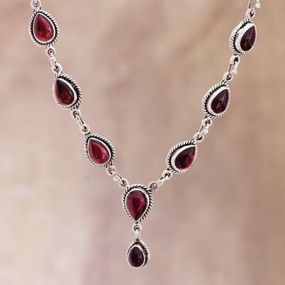 Primary image for Garnet Cabochon Pendant Necklace On the Bright Side